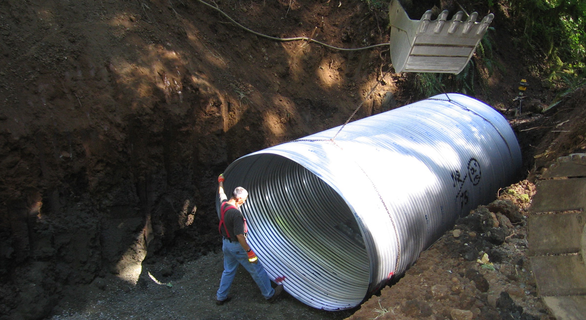 Exposed culvert